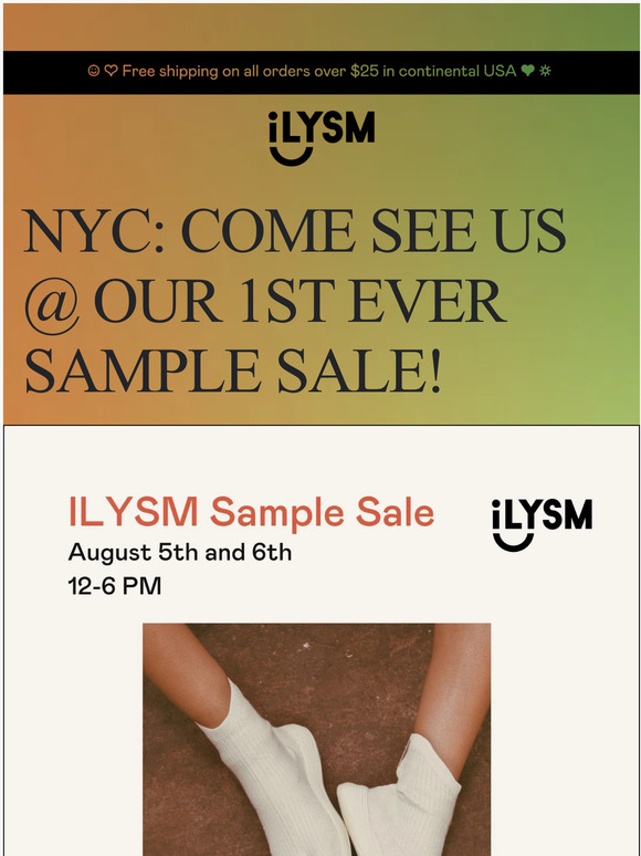 Insane discounts at our first ever NYC sample sale this weekend!