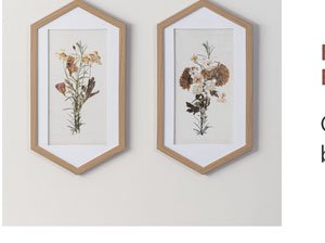Fall Floral Hexagon Framed Art Prints, Set of 2