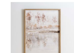 Fall Tree Shadows I Framed Canvas Art Print
