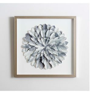 Paper Feathers Shadowbox Wall Plaque