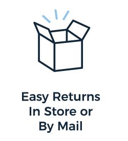 Easy Returns in Store or By Mail