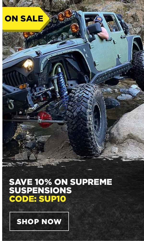 Save 10% on Supreme Suspensions Code: SUP10