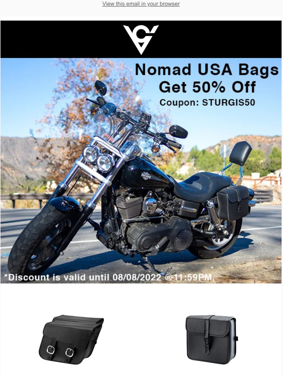 Nomad USA Motorcycle Bags - Get 50% Off