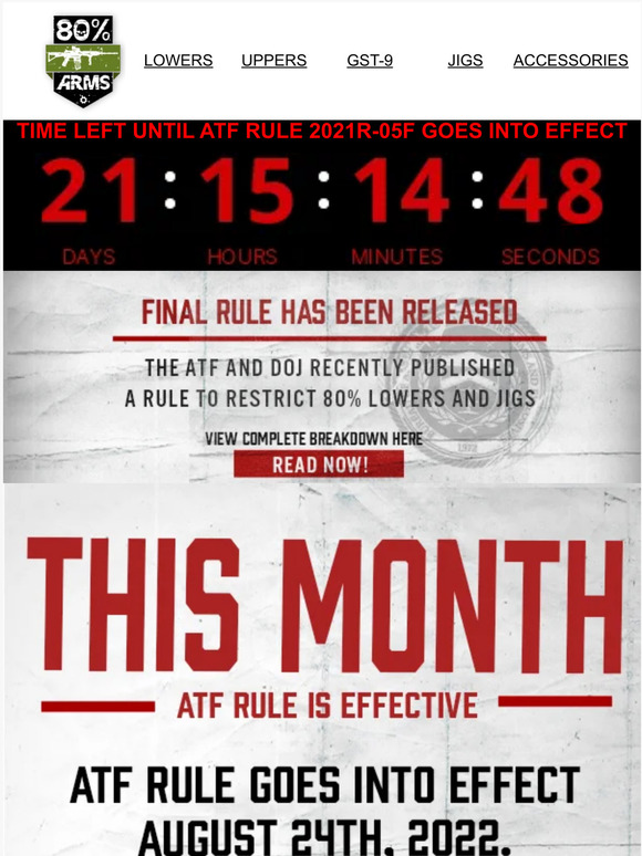ATF Rule Effective This Month!