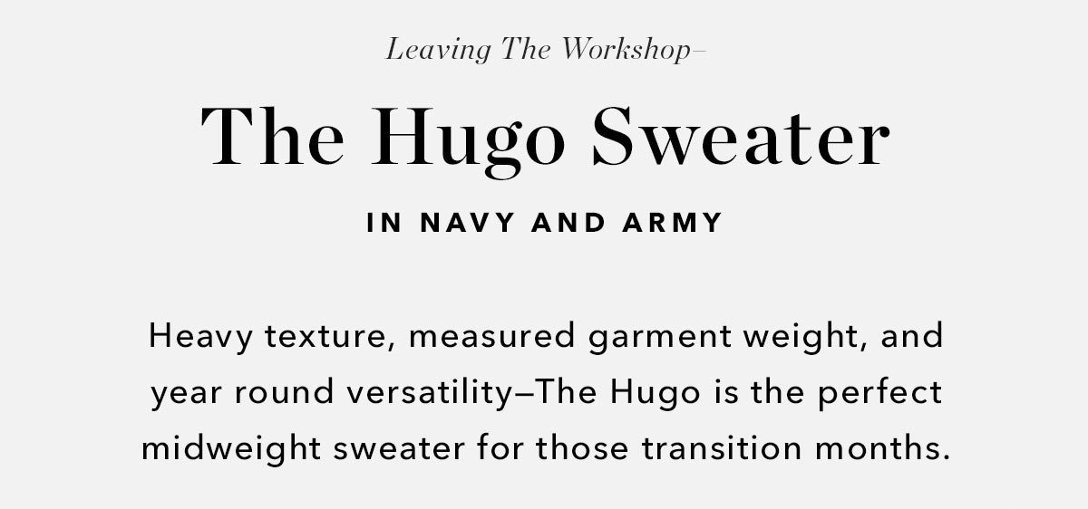 The Hugo Sweater in Navy and Army