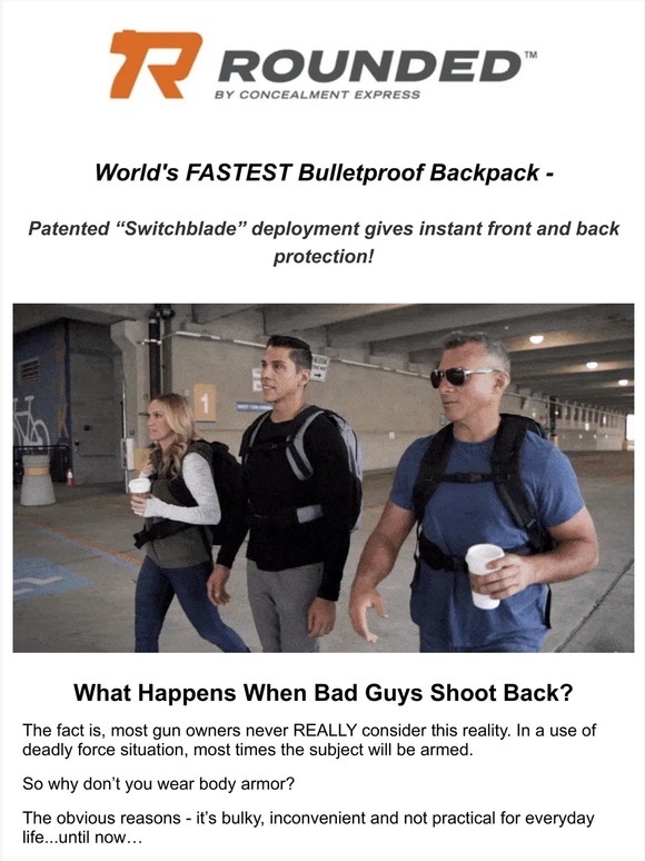 Bodyguard Switchblade Level III Bulletproof Backpack & Vest - The