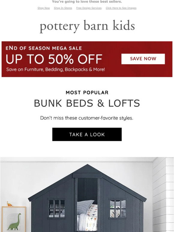 Pottery Barn Bunk Beds & Lofts just for YOU (+ up to 50 off MEGA SALE