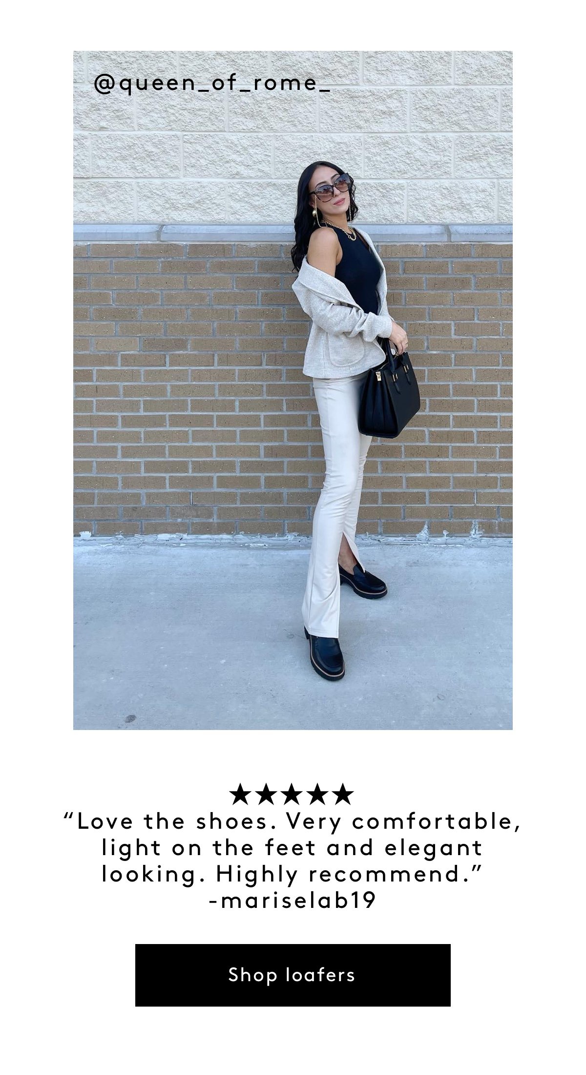 @Queen_Of_Rome / ★★★★★ “Love The Shoes. Very Comfortable, Light On The Feet And Elegant Looking. Highly Recommend.” -Mariselab19 | Shop Loafers