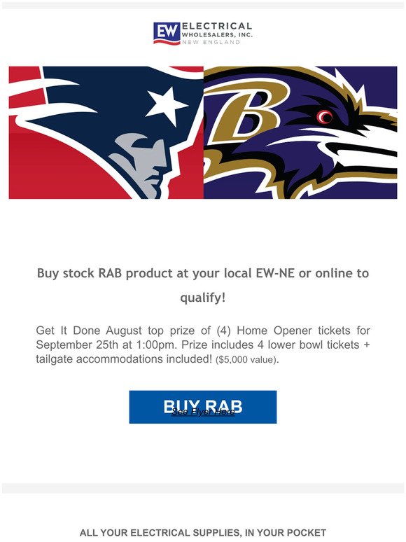 Are you going to be there for the Patriots home opener? You could be!
