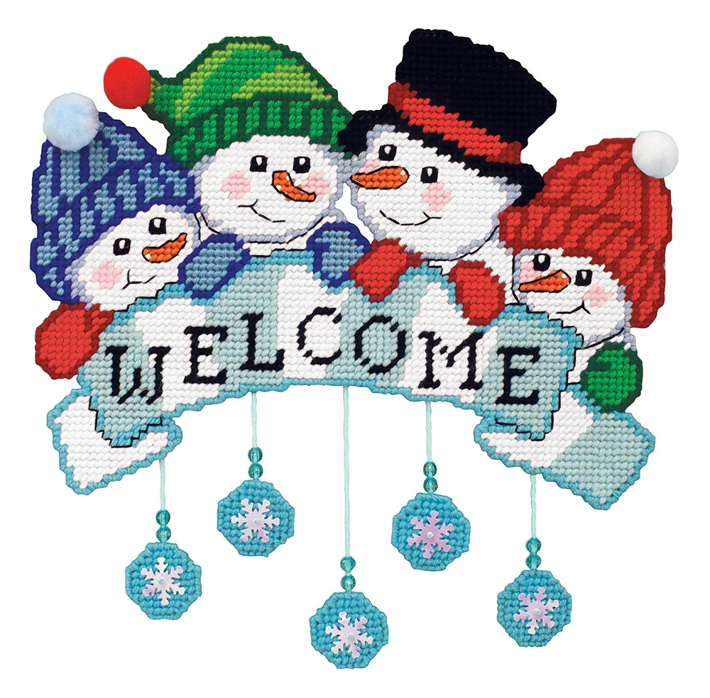 Welcome Snowman Plastic Canvas Kit