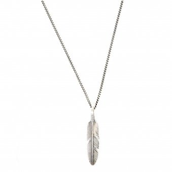 Ethereal Feather Necklace - Silver 