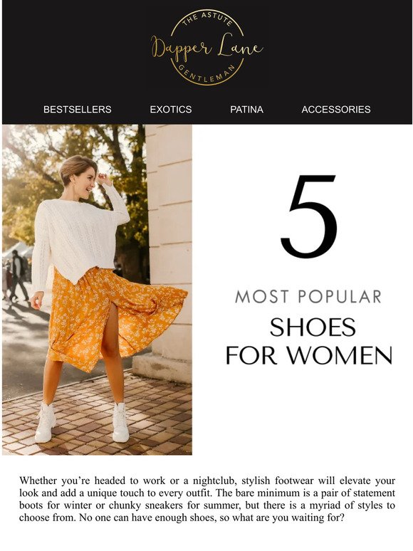 5 Most Popular Shoes For Women...