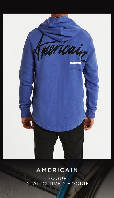 Roque Dual Curved Hoodie Bleached Blue