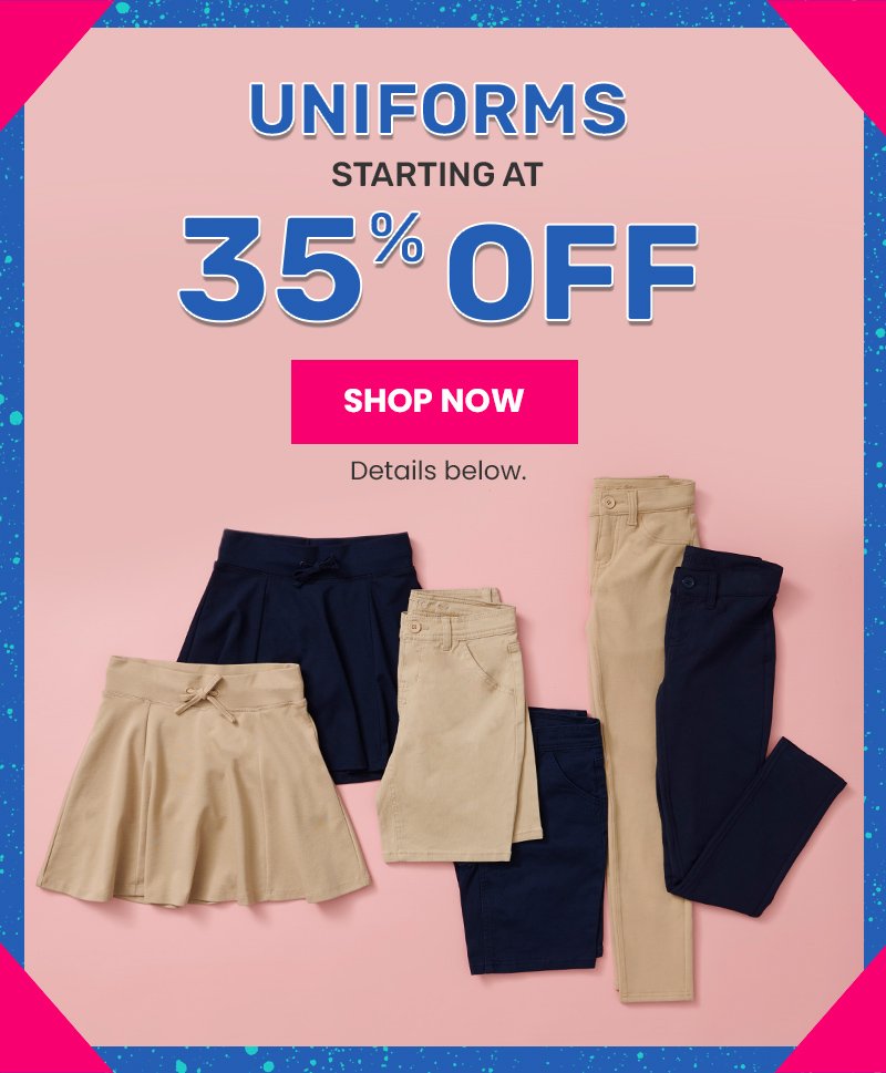 Uniforms Starting at 35% Off Shop Now