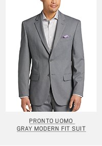 Pronto Uomo Gray Modern Fit Suit