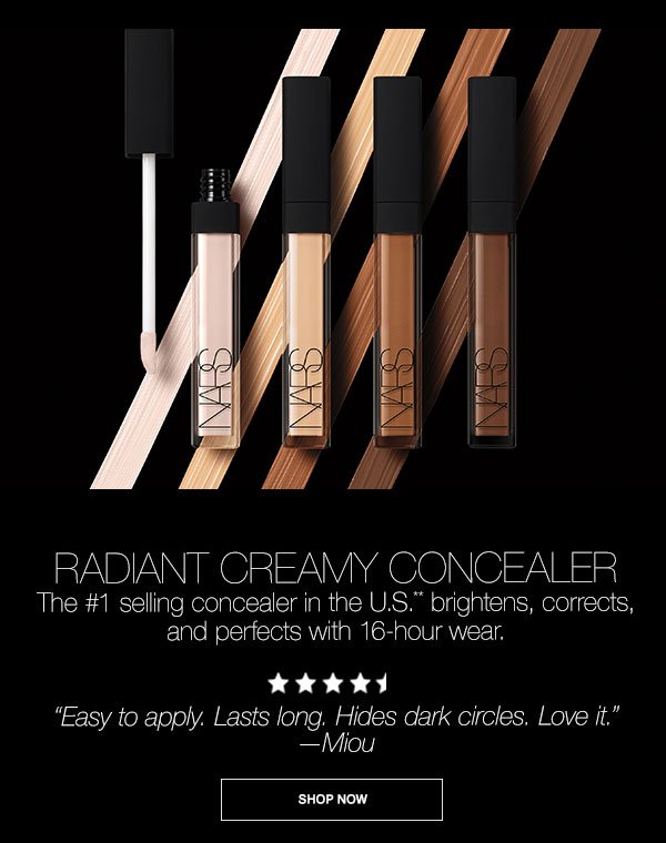 “Easy to apply. Lasts long. Hides dark circles. Love it.” —Miou on Radiant Creamy Concealer
