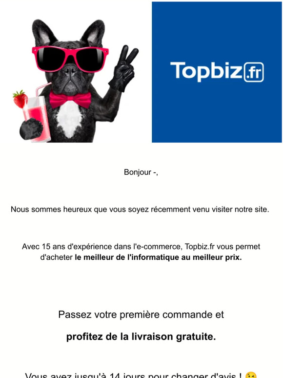 —, n'attendez plus ! Passez votre première commande et profitez de la livraison gratuite