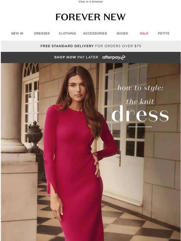 Forever New: How to style knit dresses | Milled