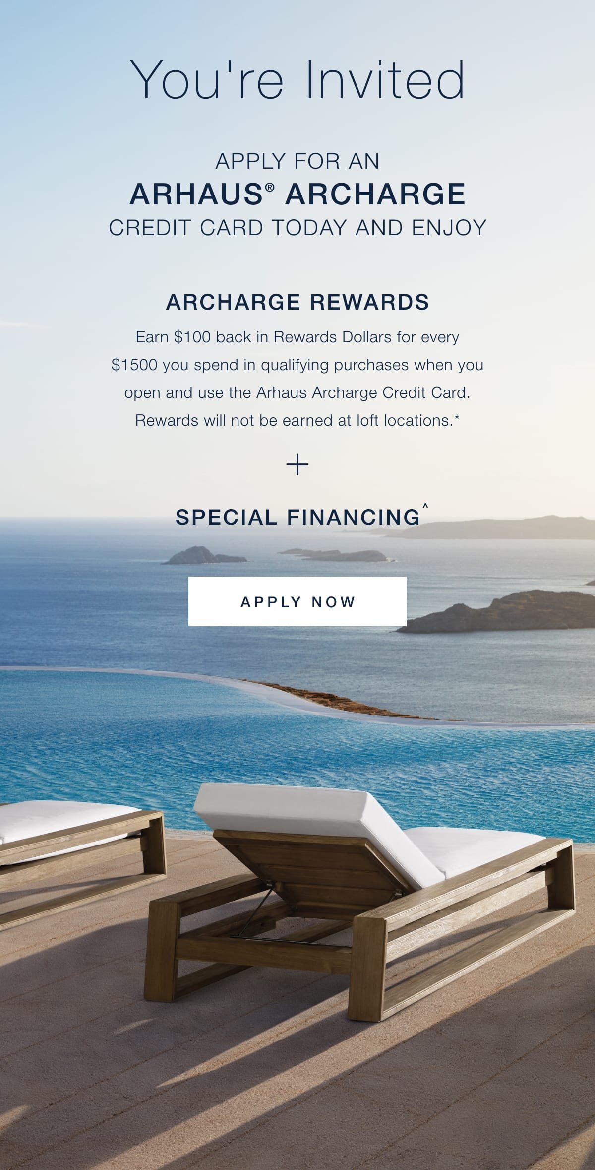 Apply today for an Archarge credit card