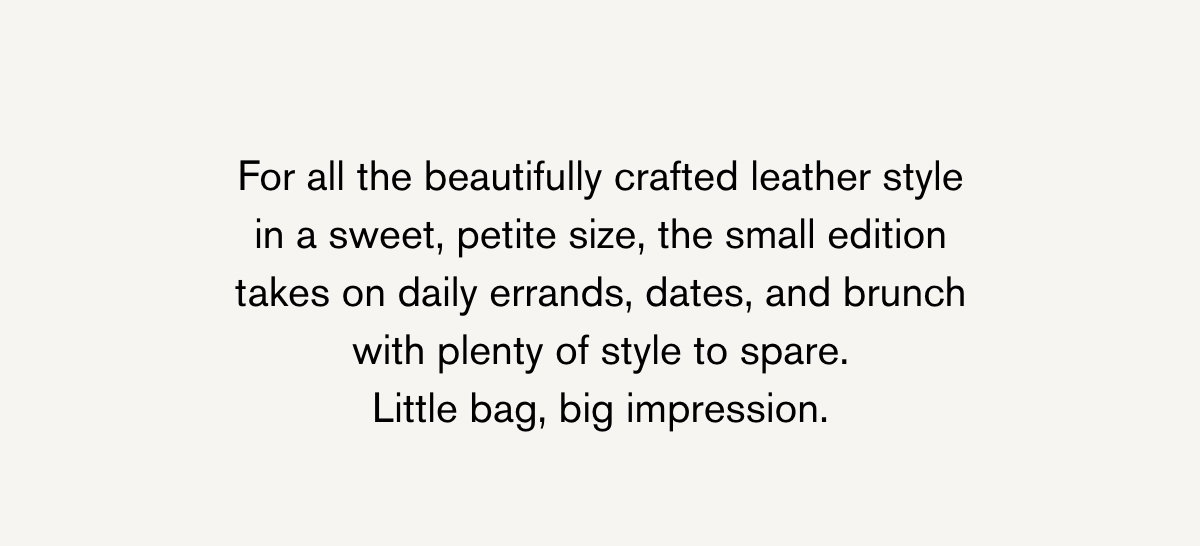 Little bag big impression