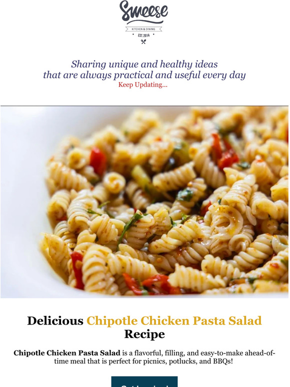 😋A Unique Flavor! Chipotle Chicken Pasta Salad