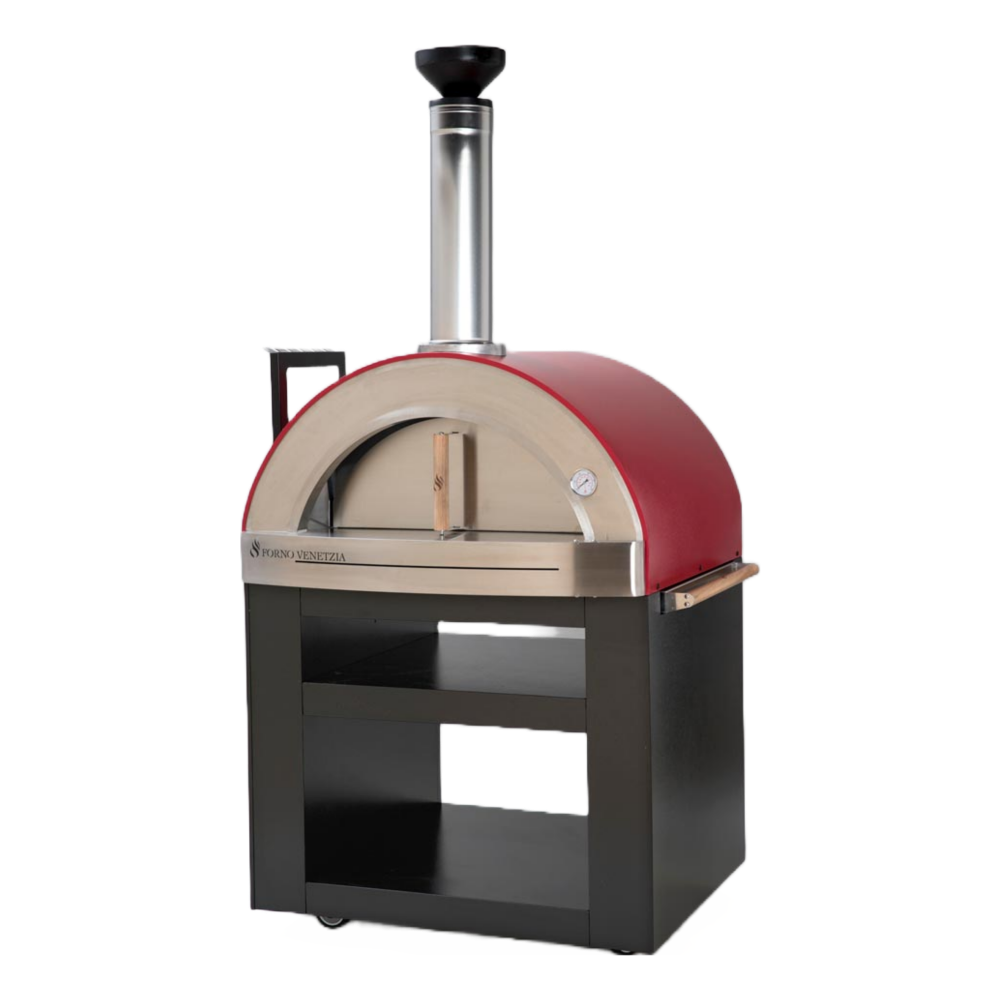 Forno Venetzia Torino 300 Wood Fired Pizza Oven with Stand in Red