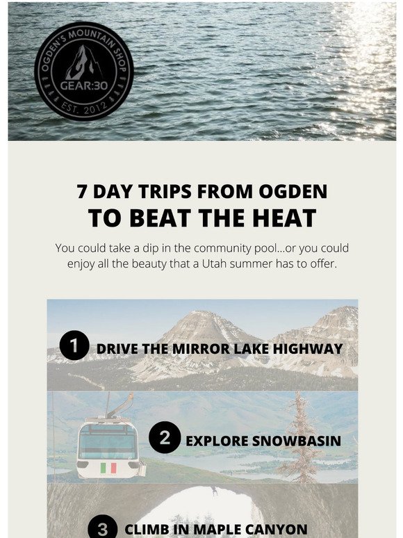 7 day trips from Ogden to beat the heat