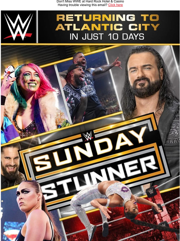 WWE Shop Just 10 Days Until WWE Returns to Atlantic City! Milled