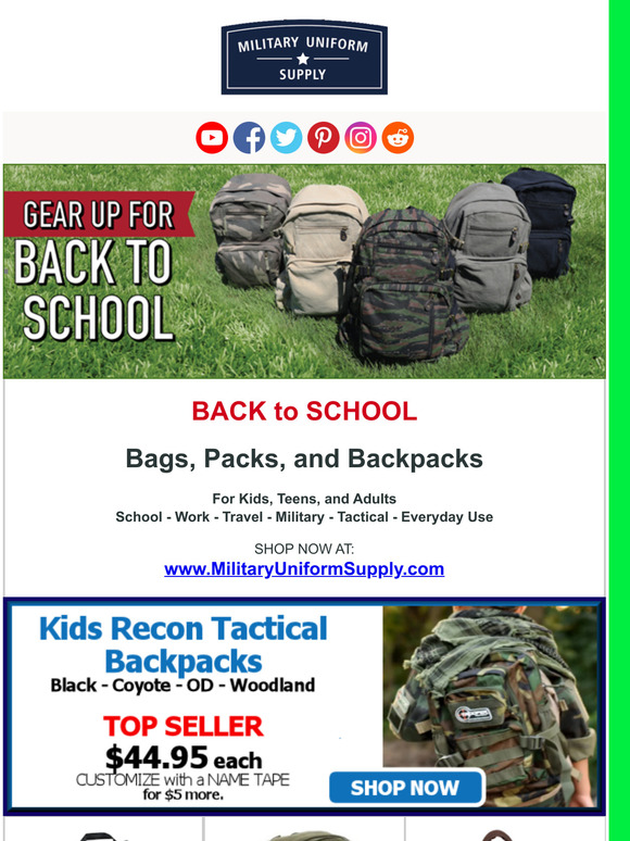 NEW Bags and Packs! Back to School Backpacks in Stock Now at LOW PRICES!