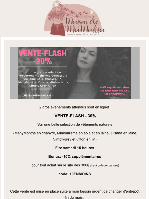 Vente-Flash -30% || Précommande ManyMonths en cours!