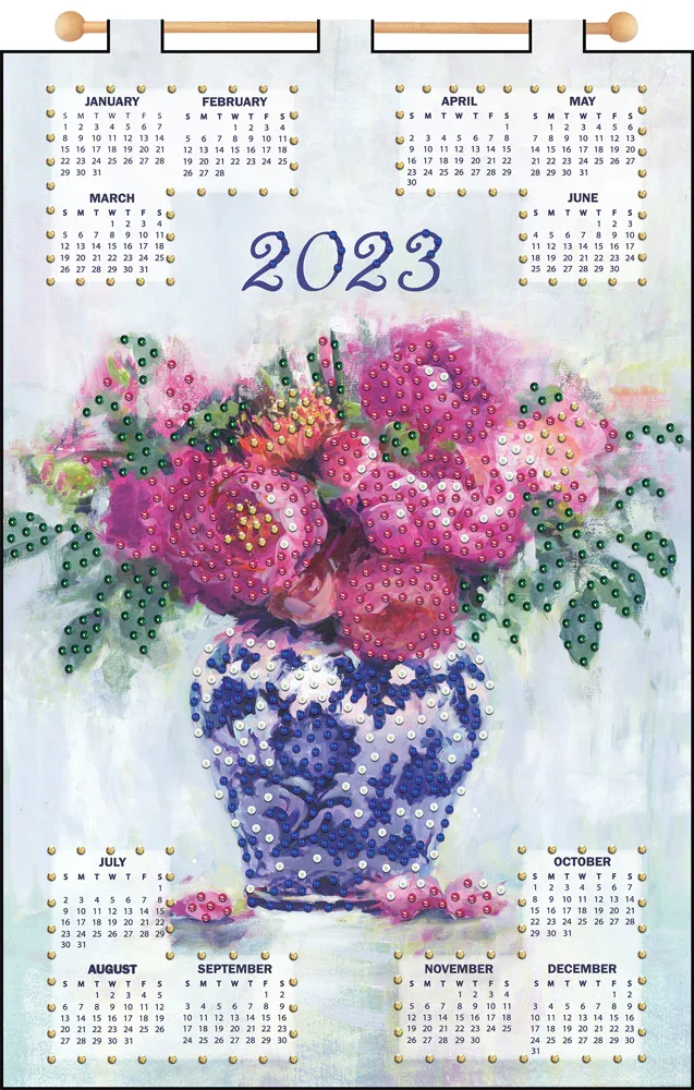 Blue Vase 2023 Felt Calendar