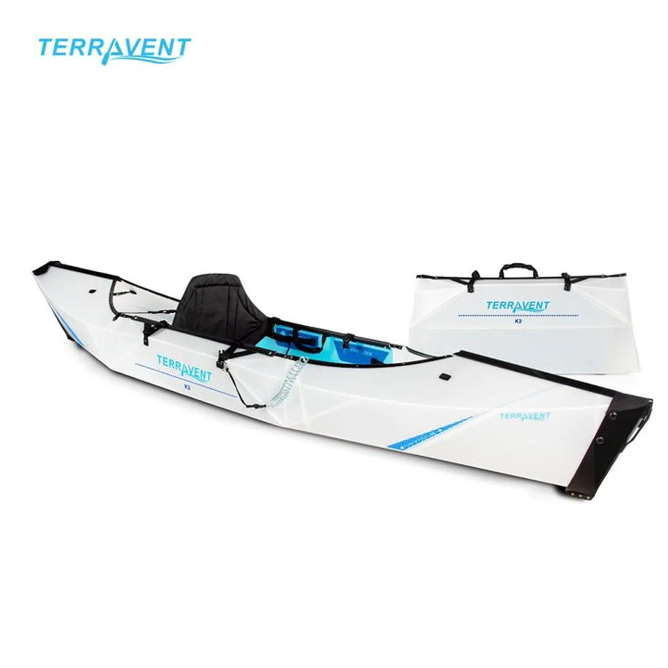 TERRAVENT K2 - Portable Folding Kayak, 116 Inches, White