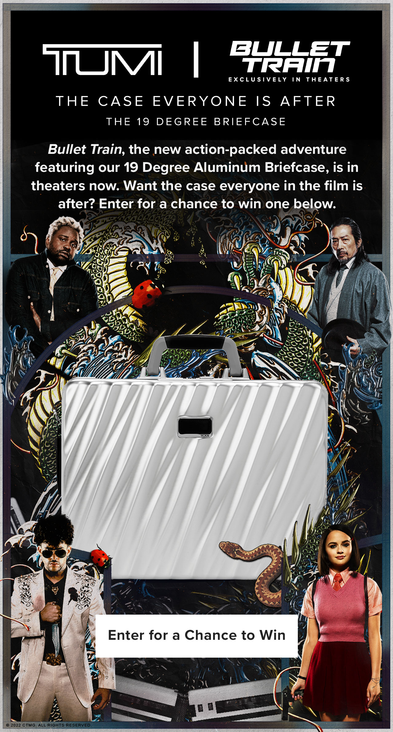 TUMI See “Bullet Train” and Enter to Win a Limitededition Briefcase Milled