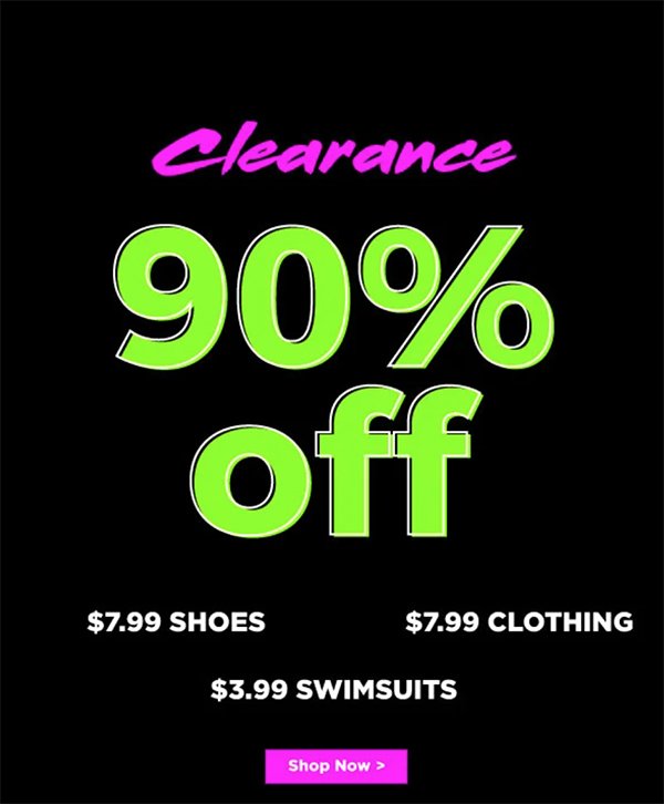 Clearance Clothing Sale Now On
