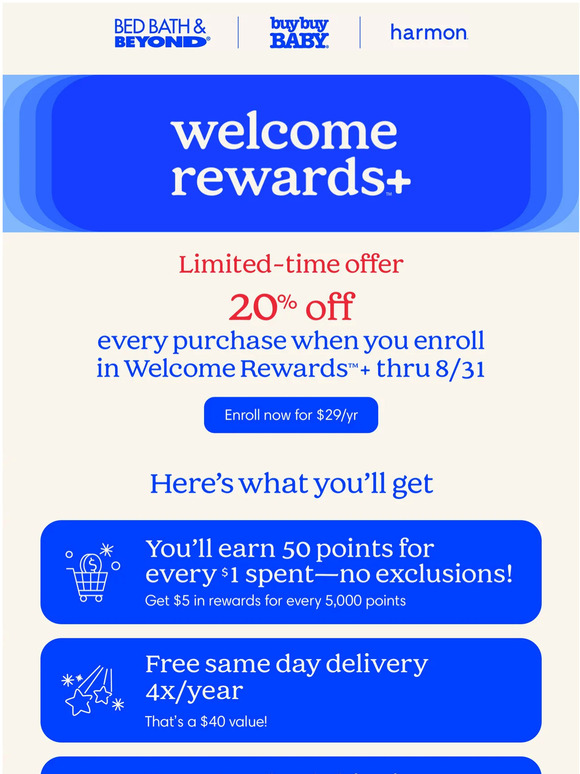 Bed Bath & Beyond: Limited time only! Get 20% off every purchase with ...