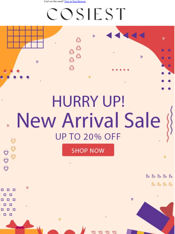 New Arrival Sale: UP TO 20% OFF