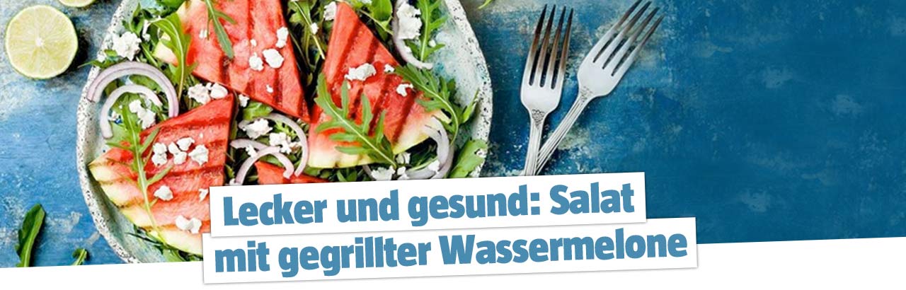 Lecker und gesund: Salat mit gegrillter Wassermelone
