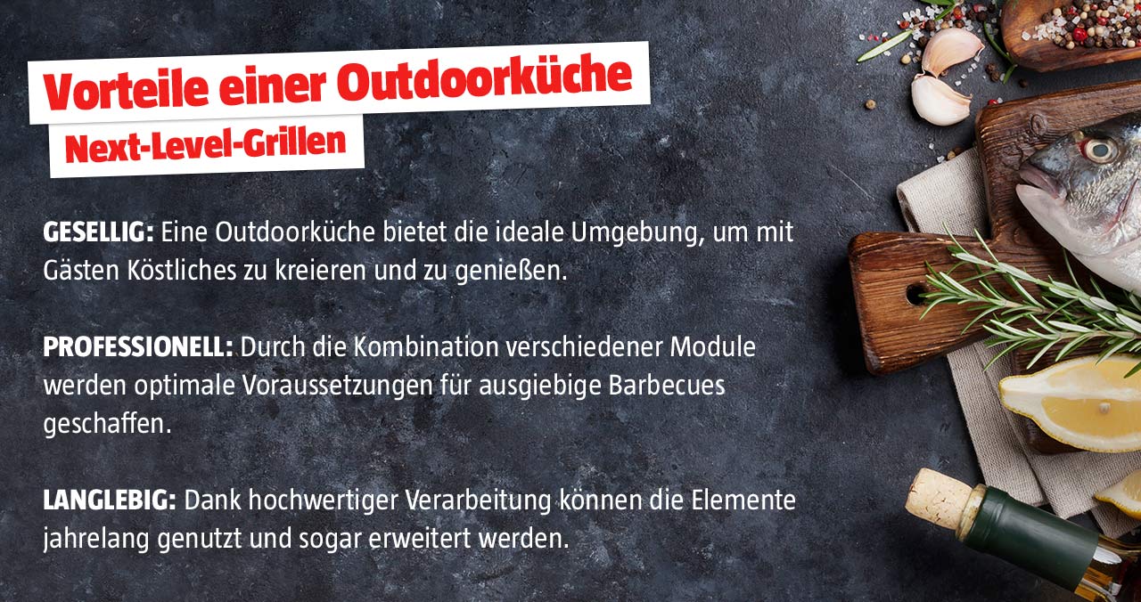 Vorteile einer Outdoorküche - Next-Level-Grillen