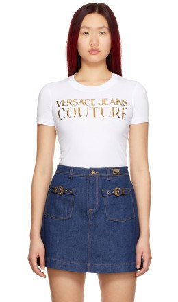 Versace Jeans Couture - White Mirror Logo T-Shirt