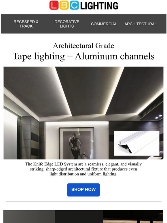 More performance from Tape lighting + Aluminum profiles