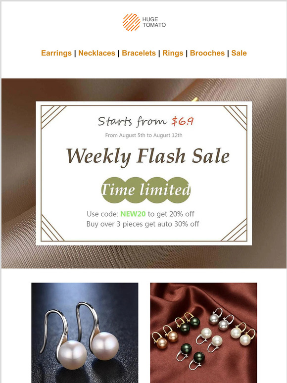 Weekly flash sale starts from $6.9⚡⚡