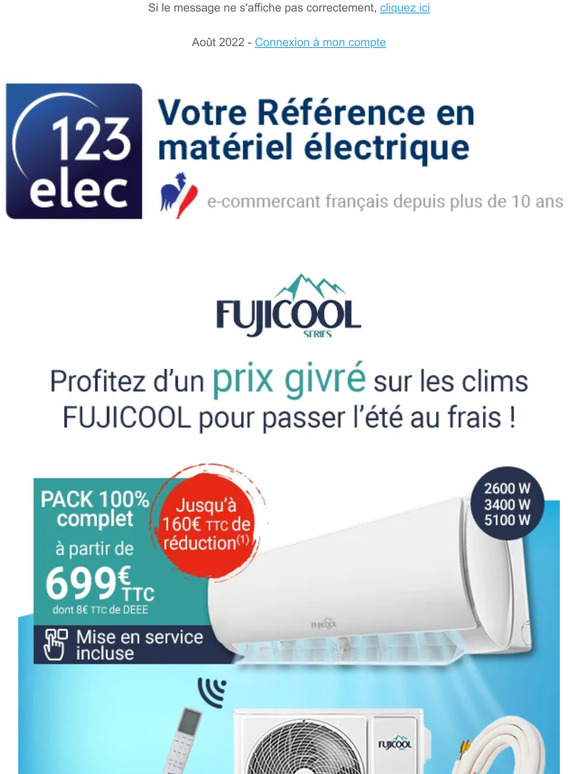 Profitez d'un prix givré sur les climatiseurs Fujicool !