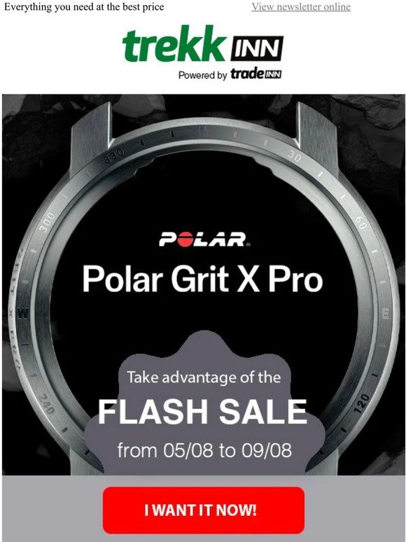 🔥⌚ FLASH SALE: Polar Grit x Pro is on sale from 5th to 9th August