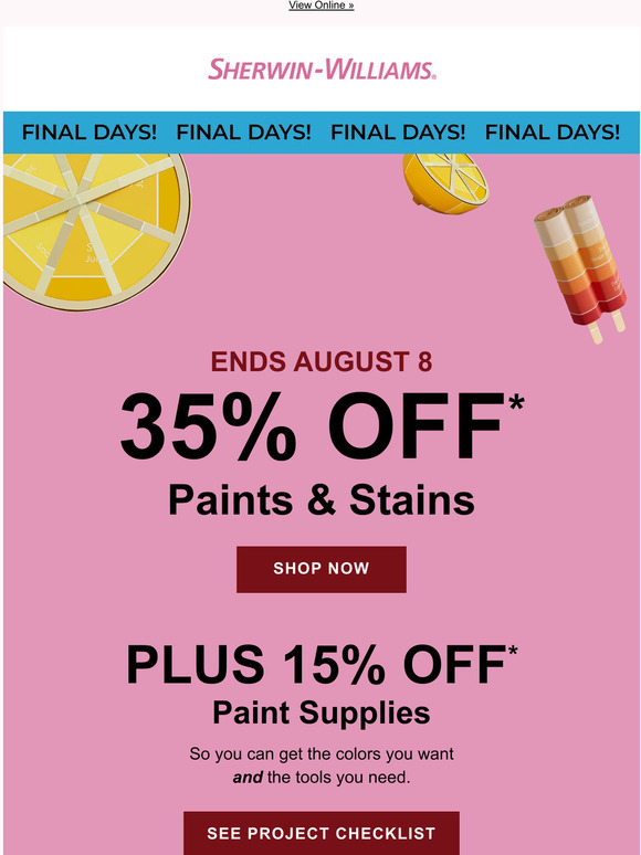 Sherwin Williams Home Email Newsletters Shop Sales, Discounts, and
