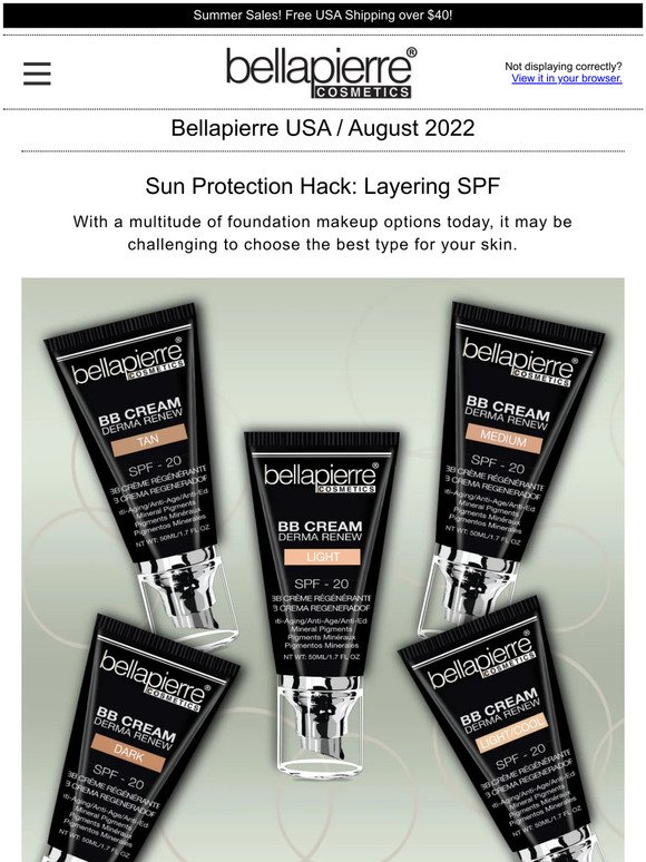 Sun Protection Hack: Layering SPF - Bellapierre Cosmetics US