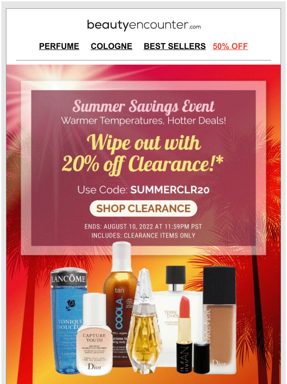 SUMMER SAVINGS EVENT! Save 20% Off Clearance*  💛