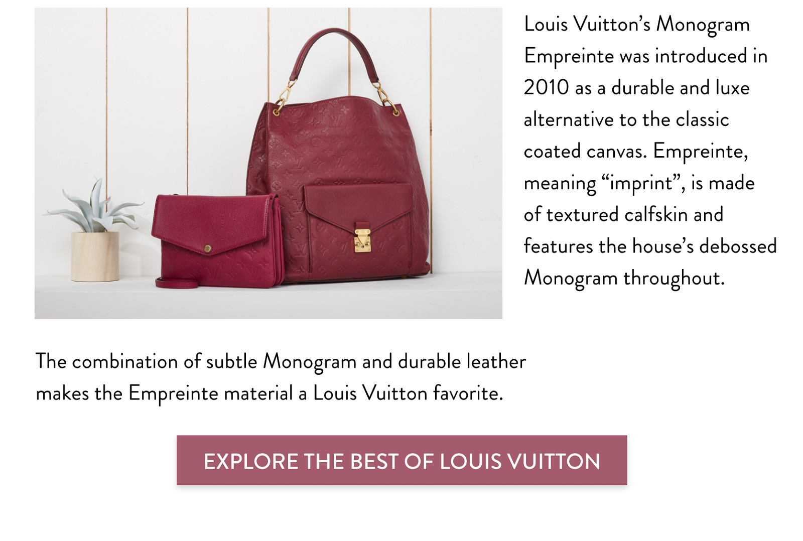 What Goes Around Comes Around Louis Vuitton Blue Empreinte