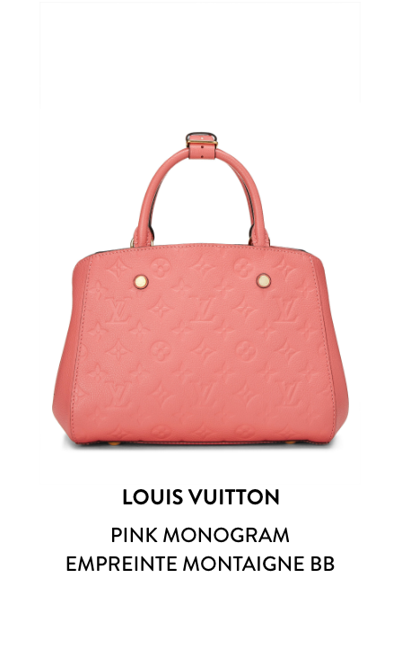 What Goes Around Comes Around Louis Vuitton Pink Empreinte Montaigne Bb Bag