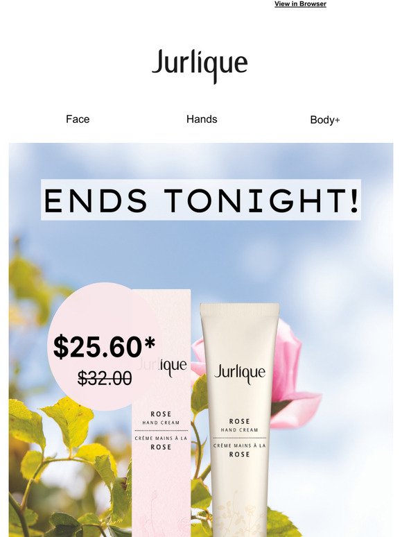Ends Tonight | Rose Hand Cream Offer