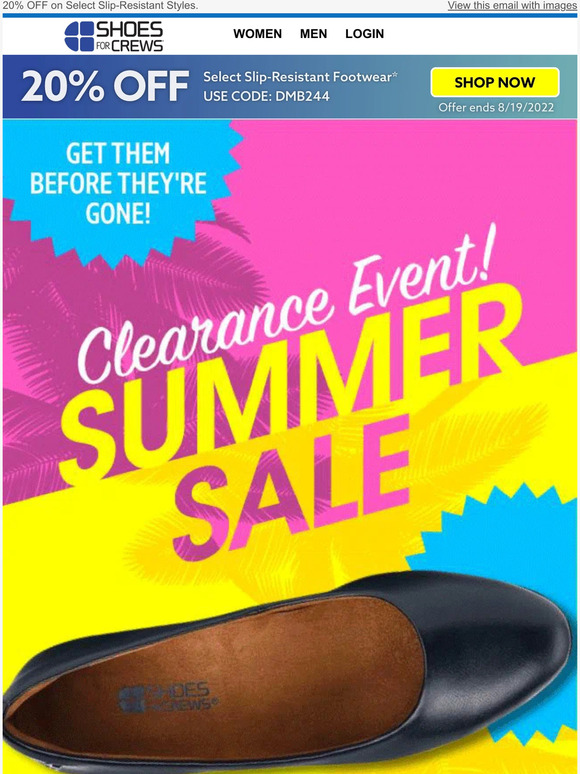 Summer Clearance Event Save an Additional 20% Off Sale Prices